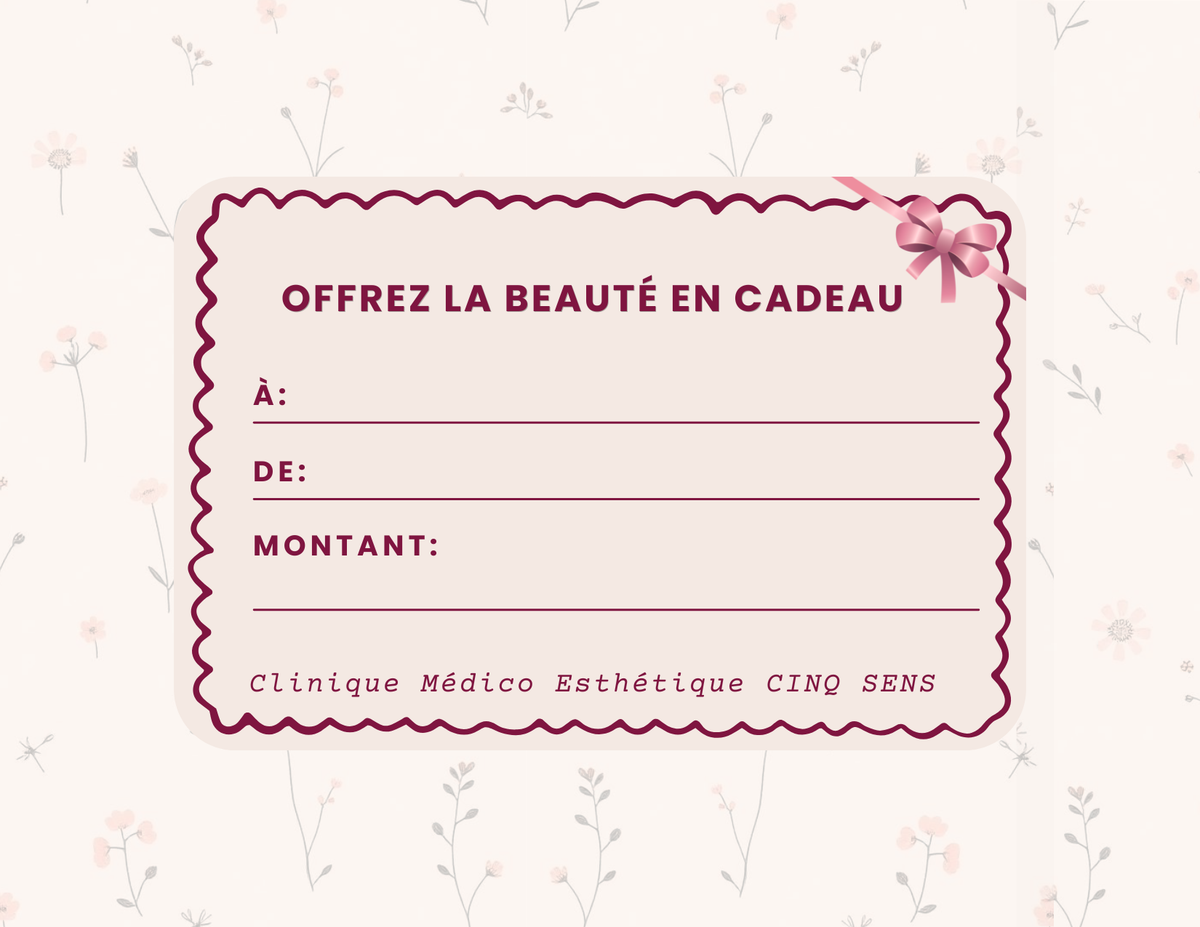 Certificat-cadeau - Clinique Cinq Sens